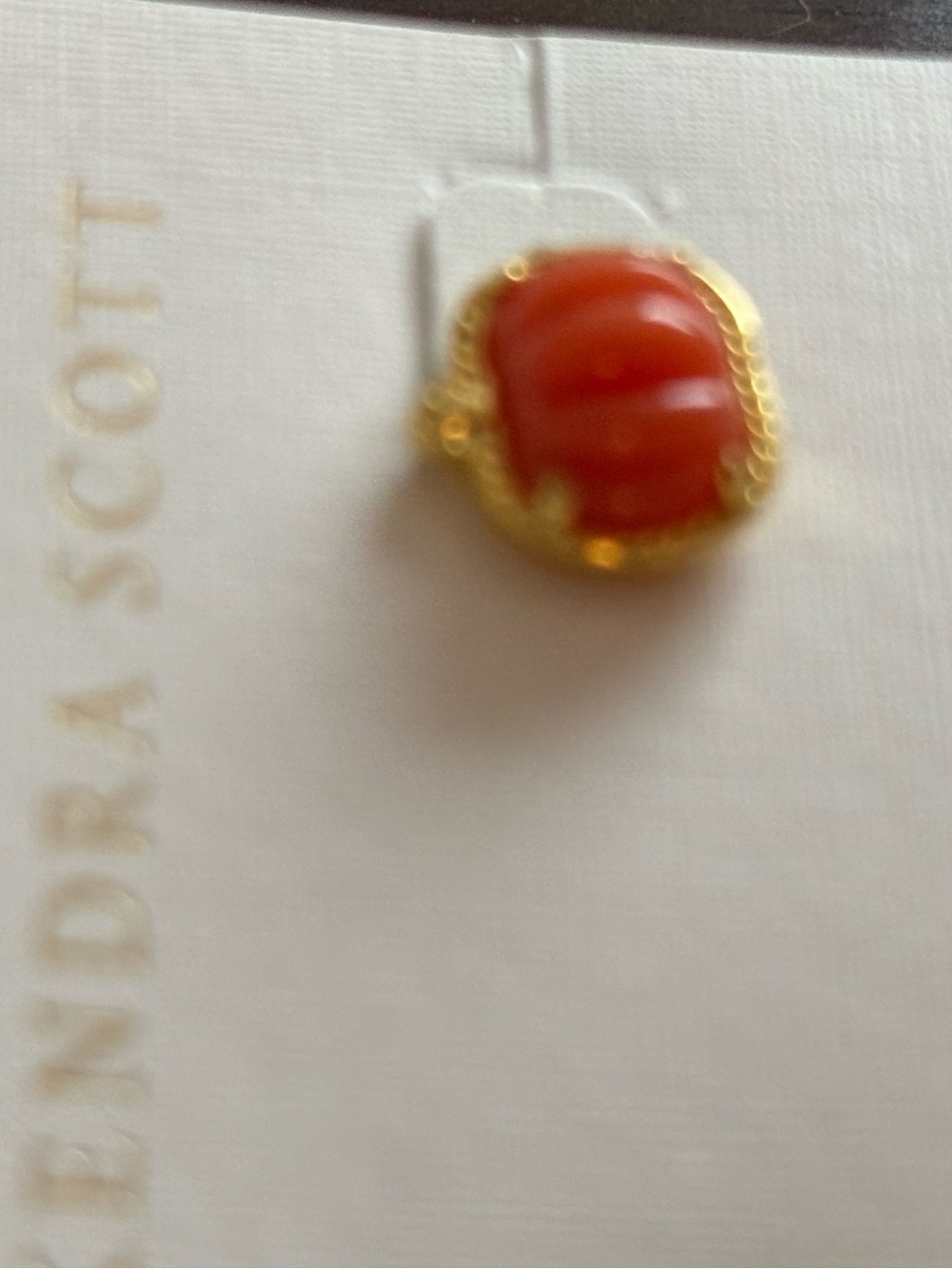 Brand new Kendra Scott Pumpkin Gold plated Stud Earrings - Picture 7 of 7